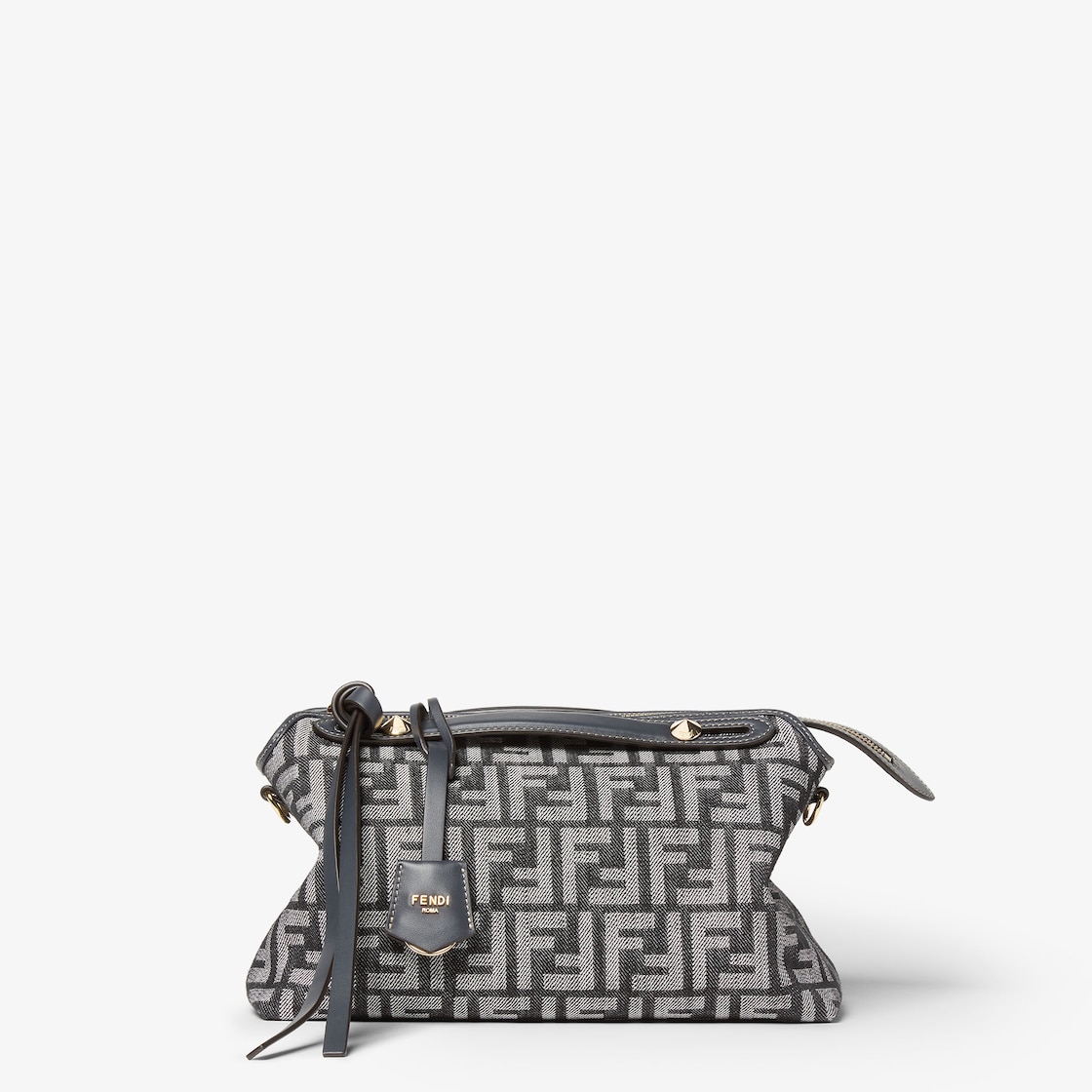 FENDI By The Way Soft Medium Dark blue denim-effect FF jacquard bag - Image 1